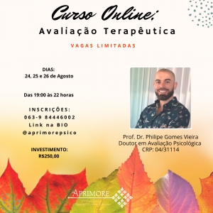 CURSO: AVALIAÇÃO TERAPÊUTICA